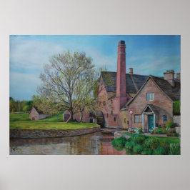 Mill in Stow on Wold Poster