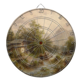 Mill på en Mountain Stream (av Albert Rieger) Darttavla