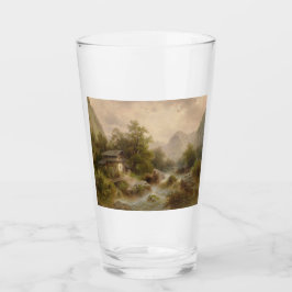 Mill på en Mountain Stream (av Albert Rieger) Glaskopp