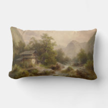 Mill på en Mountain Stream (av Albert Rieger)