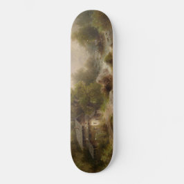 Mill på en Mountain Stream (av Albert Rieger) Mini Skateboard Bräda 18,5 Cm