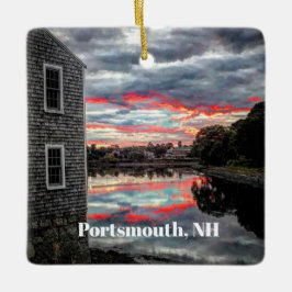 Mill Pond Sunset, Portsmouth, NH Ornament