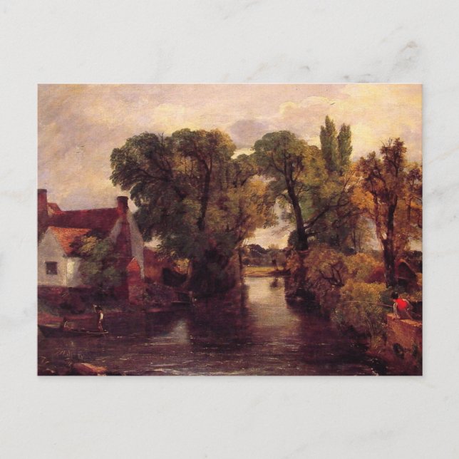 Mill Stream från John Constable Postcard Vykort (Framsida)