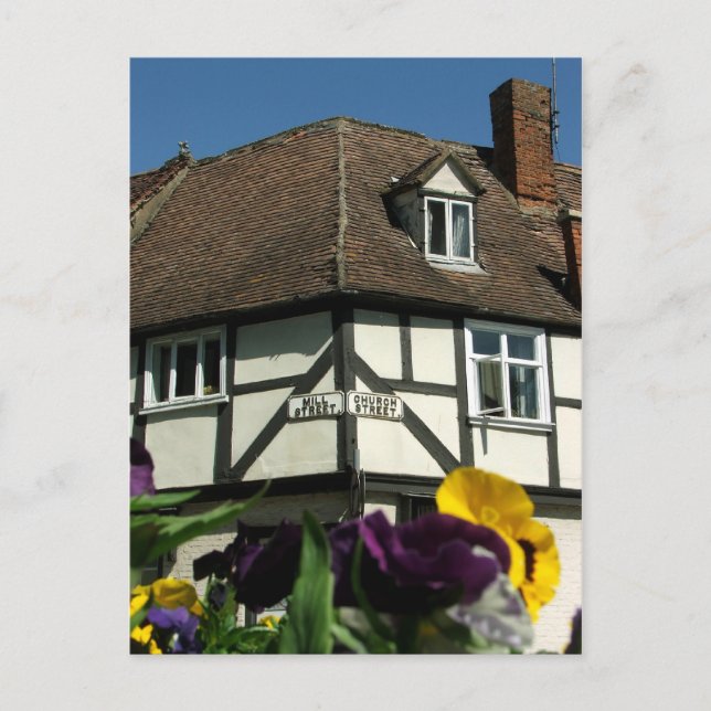 Mill Street Corner Tewkesbury Postcard Vykort (Framsida)