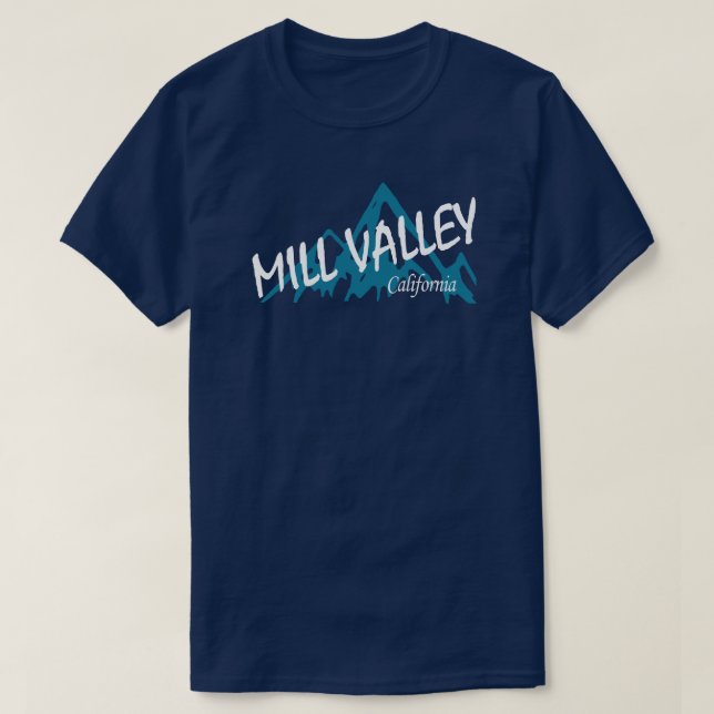 Mill Valley Kalifornien Bergar T Shirt (Design framsida)