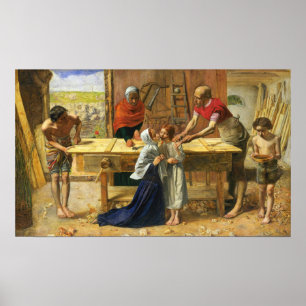 Millais - Carpenter's Shop Poster