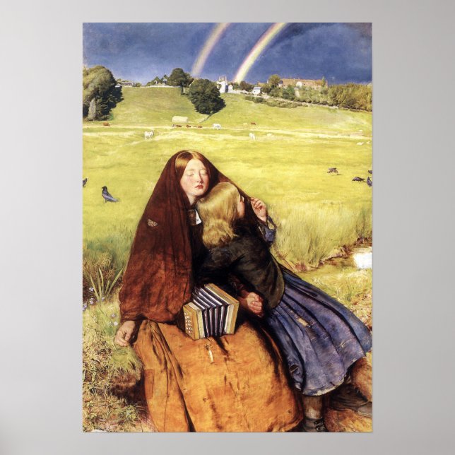 Millais - Den blinda flickan 1856 Poster (Framsidan)