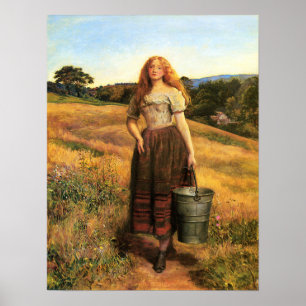 Millais - Jordbrukarens dotter Poster