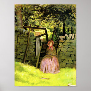 Millais - Väntar 1854 Poster