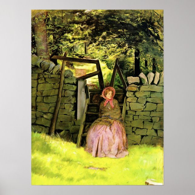 Millais - Väntar 1854 Poster (Framsidan)