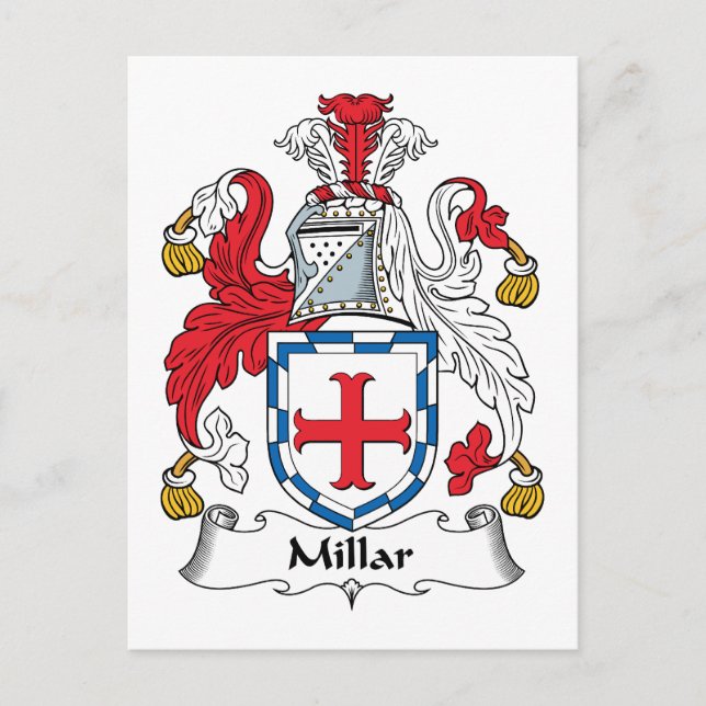 Millar Family Crest Vykort (Framsida)