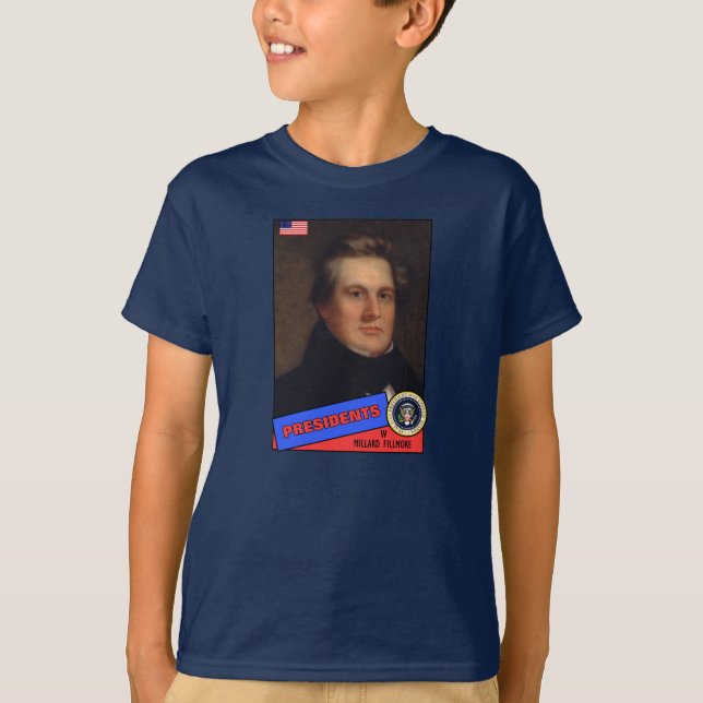 Millard Fillmore Basebollkort Tee Shirt (Framsida)