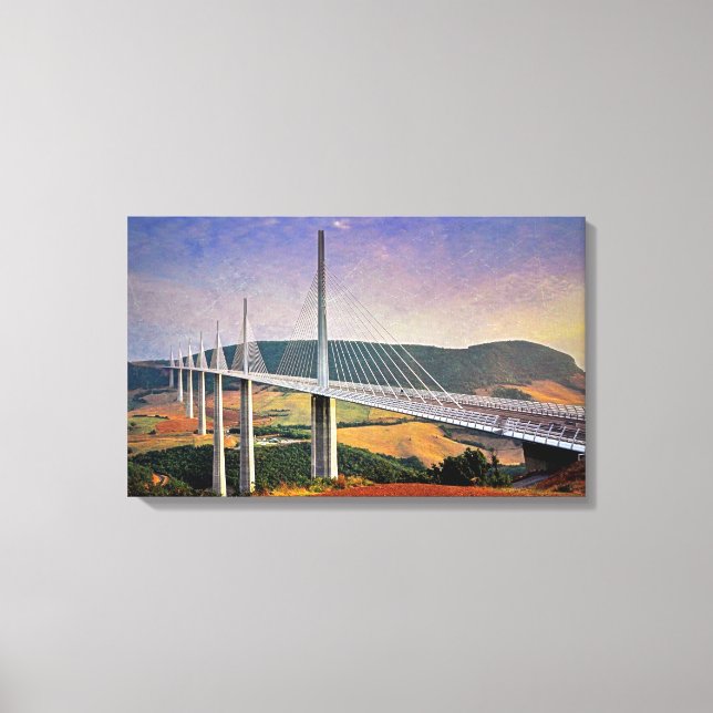 Millau Viaduct, Frankrike Canvastryck (Framsida)