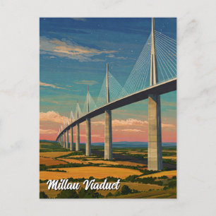 Millau Viaduct Frankrike Travel Vykort