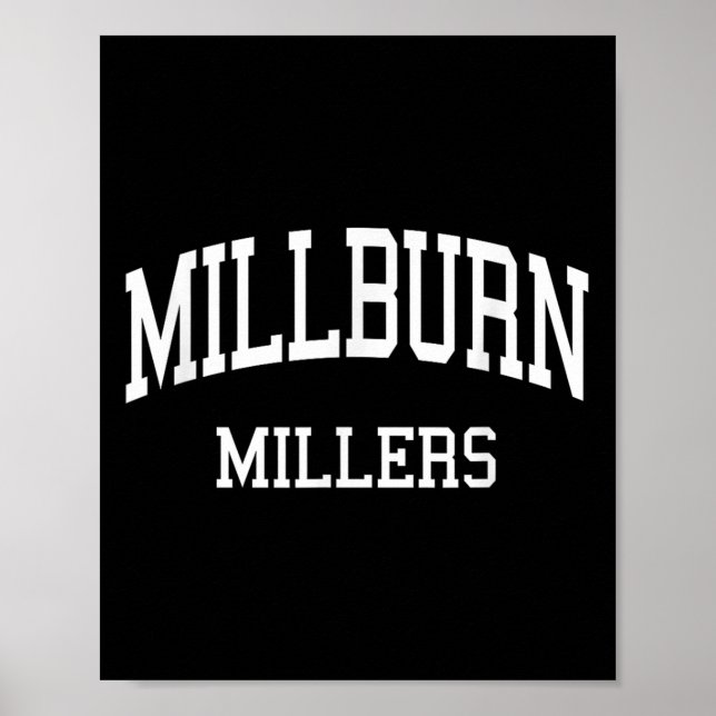 Millburn High School Hs Millburn Nj Retro Srts  Poster (Framsidan)
