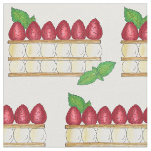 Mille Feuille Fransk Food Puff Pastry Raspbär Tyg