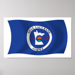 Mille Lacs Band Reservation Flagga Postertryck Poster