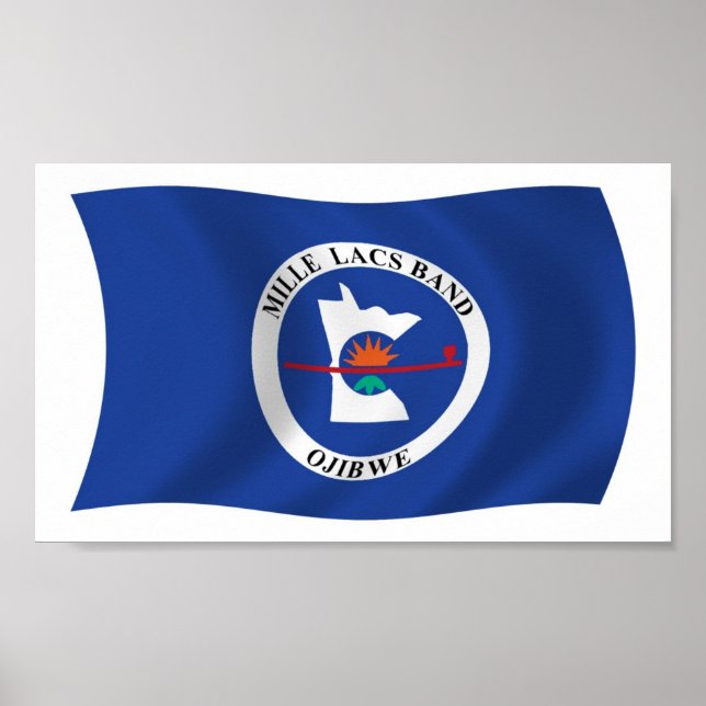 Mille Lacs Band Reservation Flagga Postertryck Poster (Framsidan)