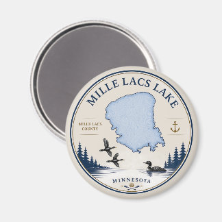 Mille Lacs Lake, MN Stuga/Sjöhus Inredning & Gåvor Magnet