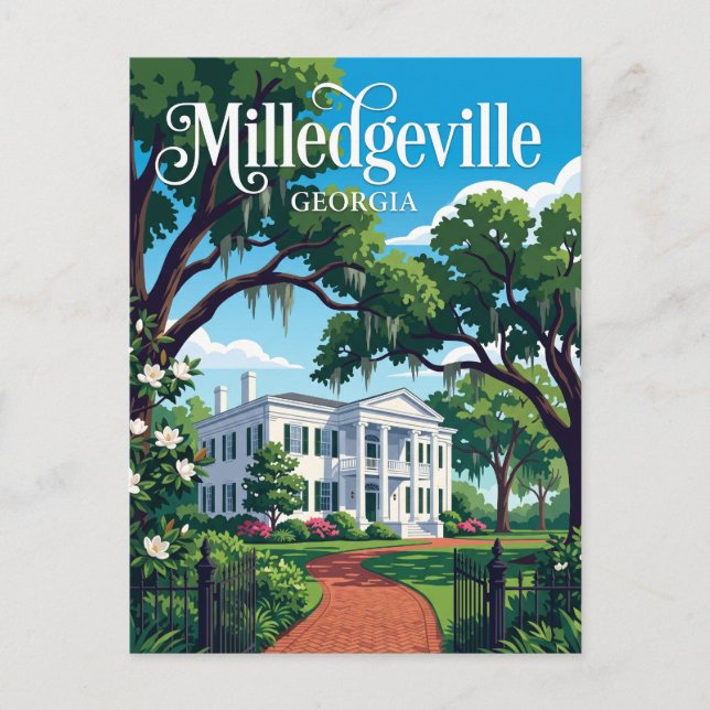 Milledgeville, Georgia Vykort (Framsida)