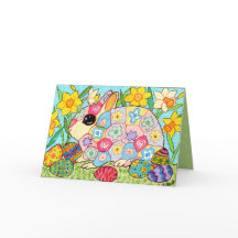 Millefiori Bunny Colorful Eggs Roligt Folk Art Pås