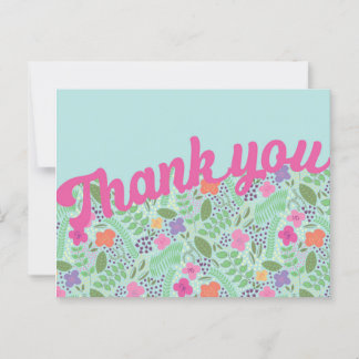 Millefleur Stylized Flowers Pastels Tack Vykort