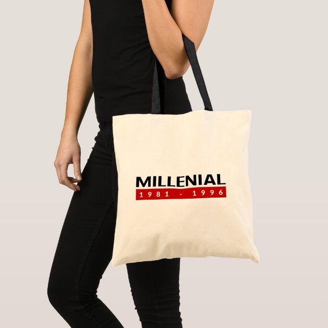Millenial 1981-1996. Totebag. Tygkasse (Framsida (produkt))