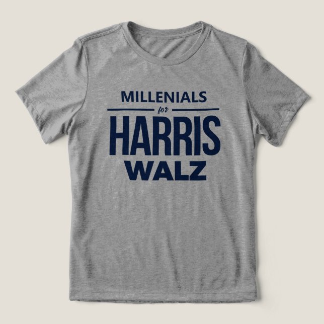 Millenials for Harris Walz T Shirt (Design Framsida)