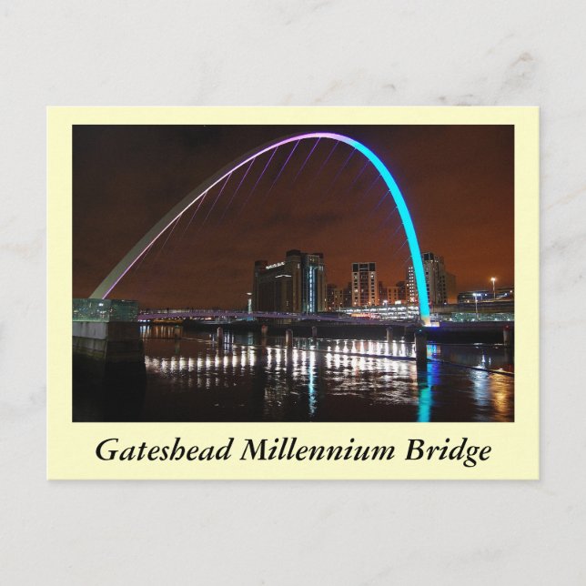Millenium Bridge, Gateshead Vykort (Framsida)