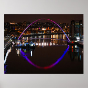 Millenium Bridge över Tyne Poster