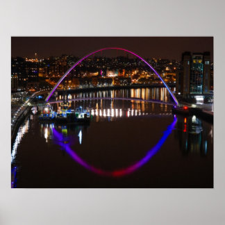 Millenium Bridge över Tyne Poster