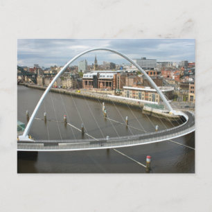 Milleniummen överbryggar den Newcastle England Vykort