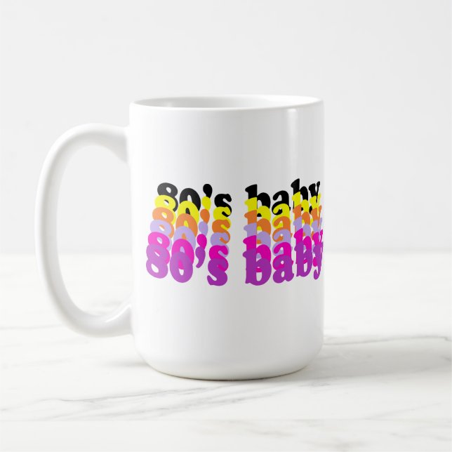 Millennial 80s birthday born eighties GEN X 1980s  Kaffemugg (Vänster)