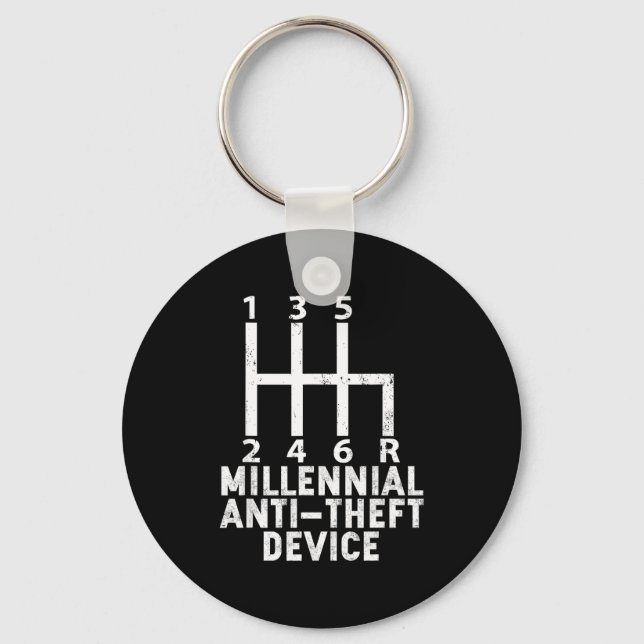 Millennial Anti Theft Device _ Funny Stick Shift  Nyckelring (Framsida)