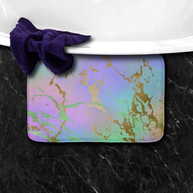 Millennial Marble | Uppspelning av Regnbåge Pastel Badrumsmatta (Skapare uppladdad)