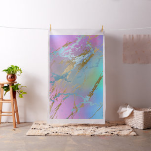 Millennial Marble Uppspelning av Regnbåge Pastel Tyg