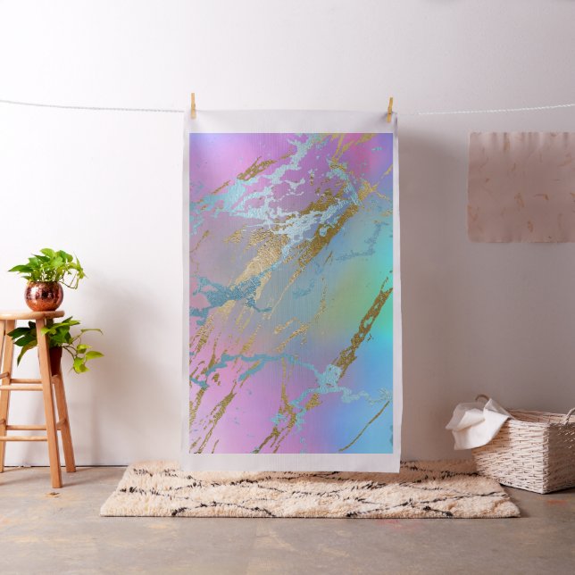 Millennial Marble | Uppspelning av Regnbåge Pastel Tyg (In Situ)