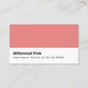 Millennial Rosa "Modern Elegans Färg Visitkort