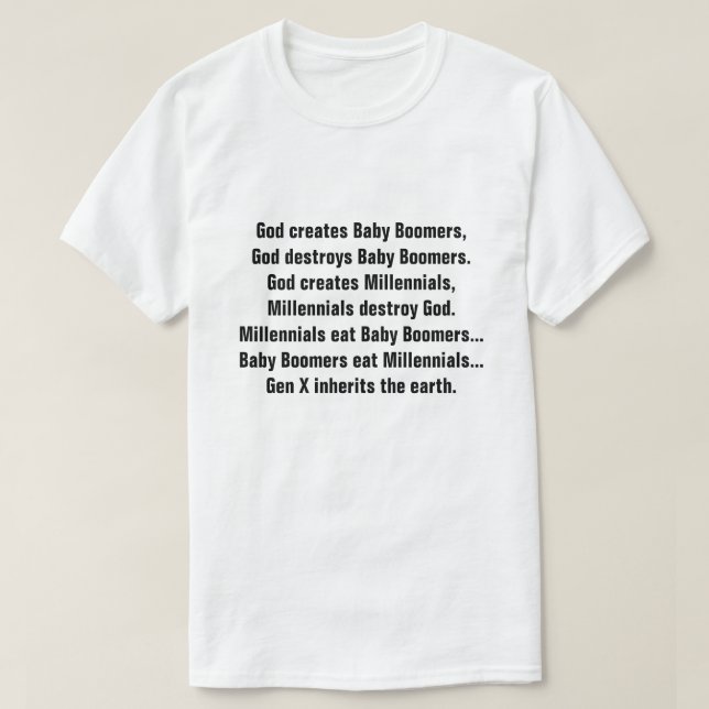Millennial skämt för rolig person född under en t shirt (Design framsida)