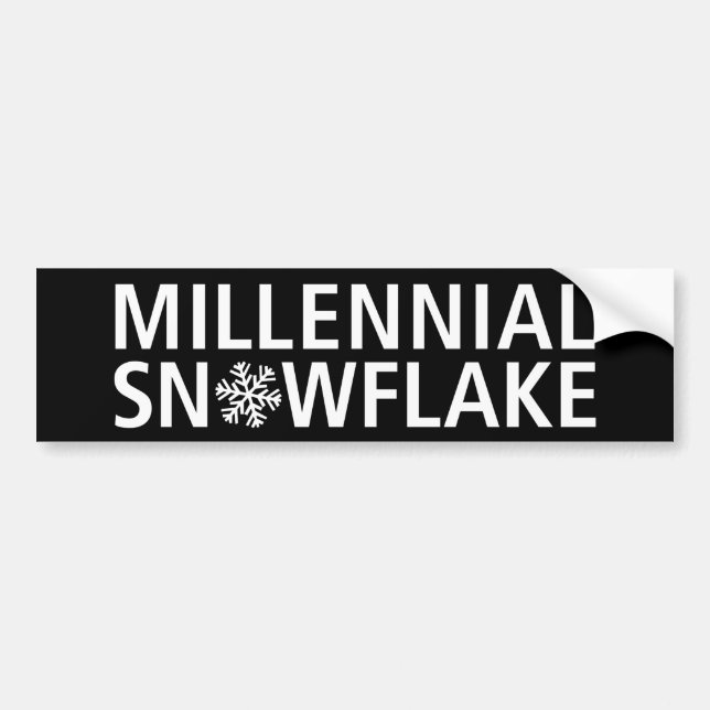 Millennial Snowflakebildekal Bildekal (Framsidan)