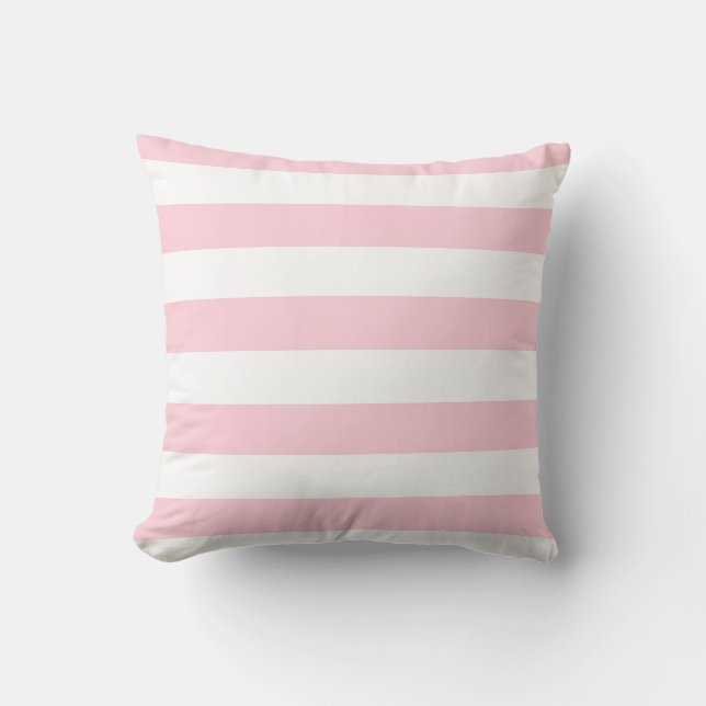 Millenniehaltig Rosa och White Rand Kudde (Framsida)