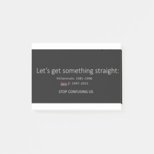 Millennier och Gen Z Post-it Block
