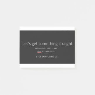 Millennier och Gen Z Post-it Block