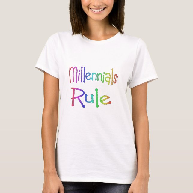 millennieregler: T-shirt-design för årtusenden T Shirt (Framsida)