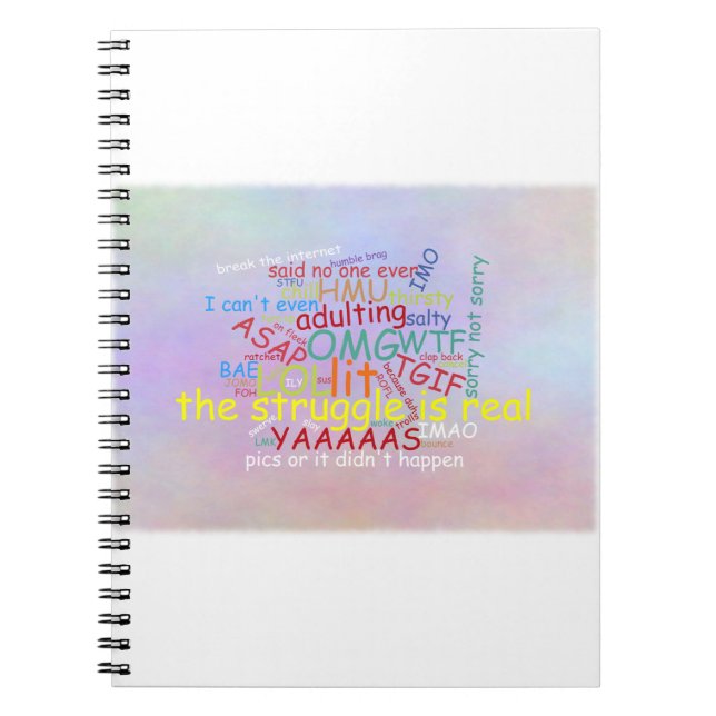 Millennierelaterade fraser - Ord Swag - Generation Anteckningsbok (Framsidan)