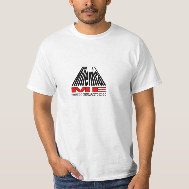 Millennieskjorta. Generation-Y Tee (Framsida)
