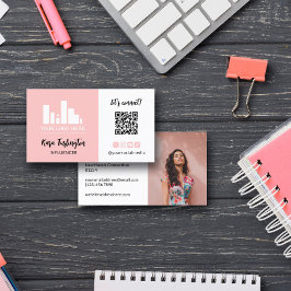Millennieterårig Logotyp för Rosa QR-kod Foto Soci Visitkort
