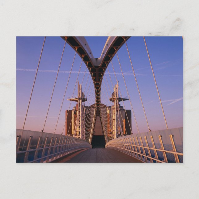 Millennium Bridge, Lowry Centre, Salford Vykort (Framsida)