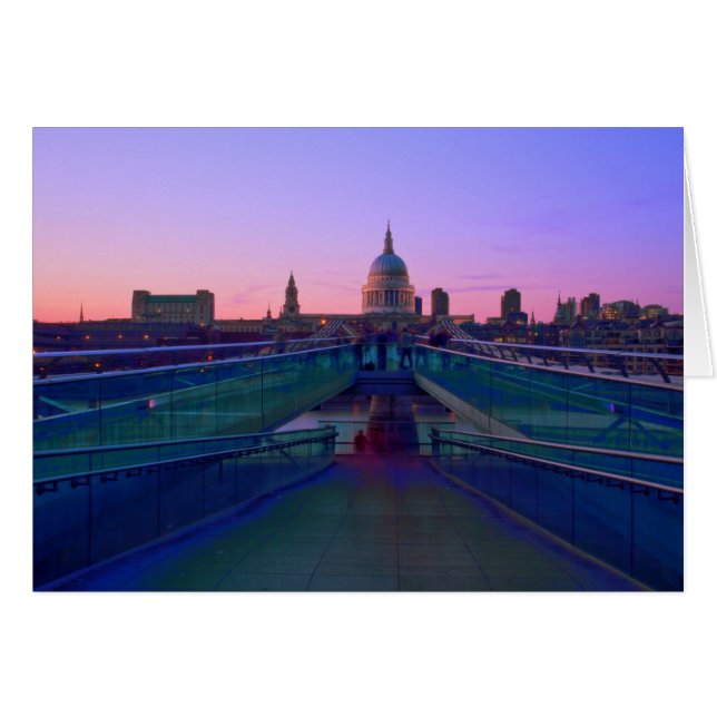 Millennium bridge Thames Bridges Hälsningskort (Framsidan Horizontal)