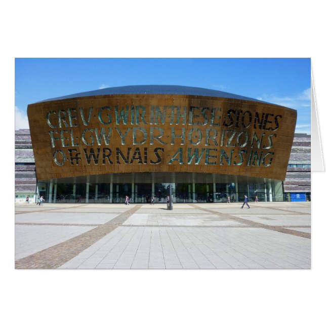 Millennium Center, Cardiff, Wales Hälsningskort (Framsidan Horizontal)
